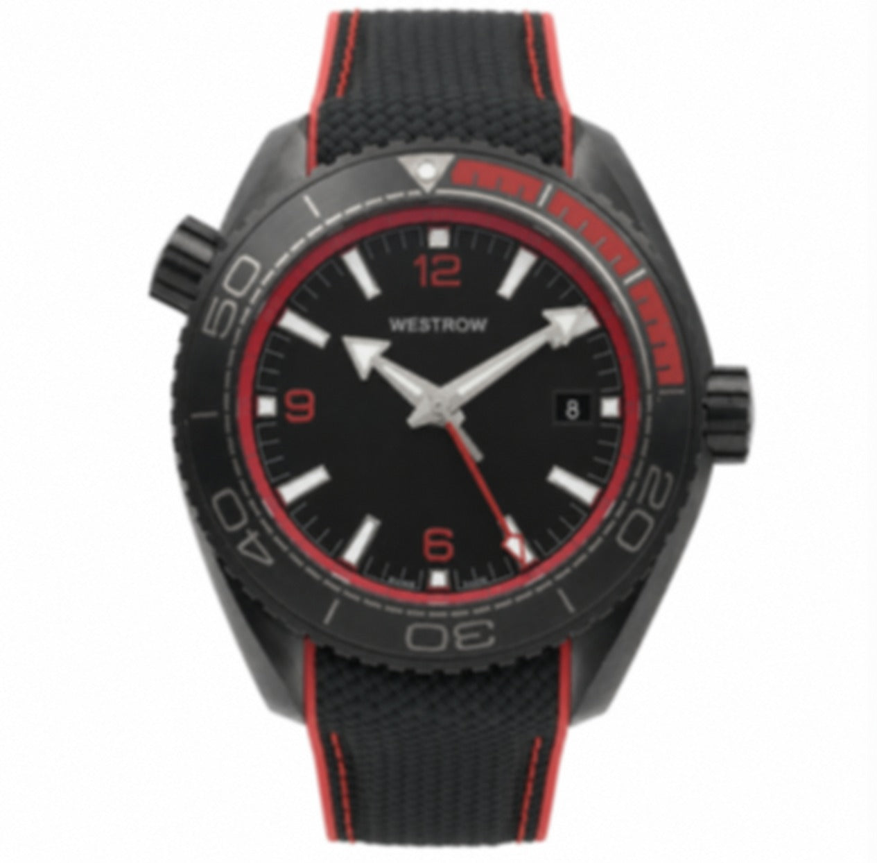 GMT Diver Watch – Black & Red Bezel